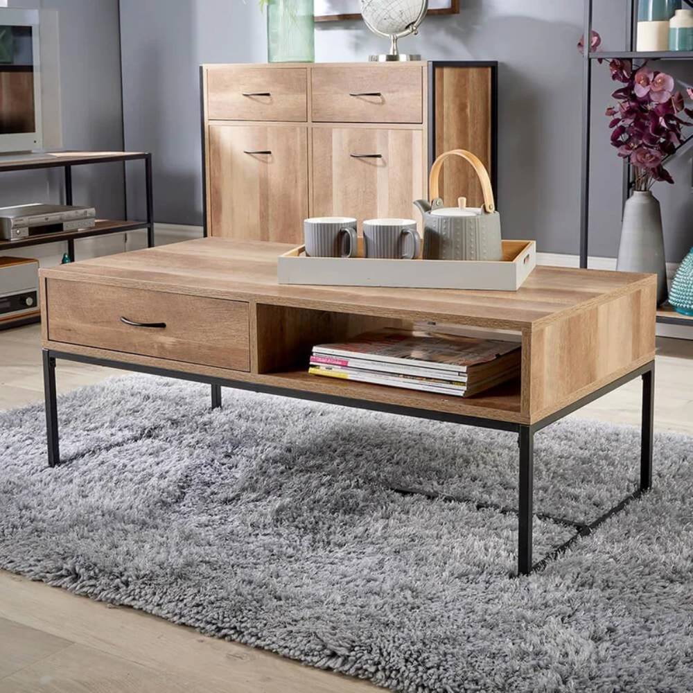 Rectangular Coffee Table With Storage - Fatima Furniture