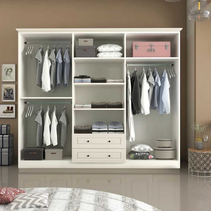 Bozeman 6 Door Wardrobe with Drawers