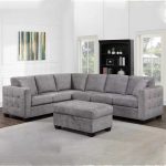 Corner Sofa with Storage Ottoman