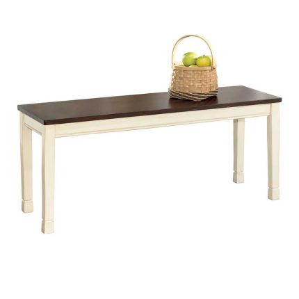 Cottage White Dining Bench