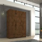 Estephania 3 Door Lamination wood Wardrobe