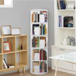 Fatima Furniture 5-Tier Rotating Bookshelf