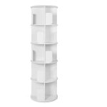 Fatima Furniture 5-Tier Rotating Bookshelf