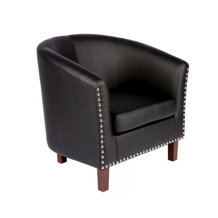 Faux Leather Upholstered Accent Chair