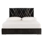 French Velvet Upholstered Bed