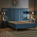 Mid-Century Modern Upholstered Wall panel Bed