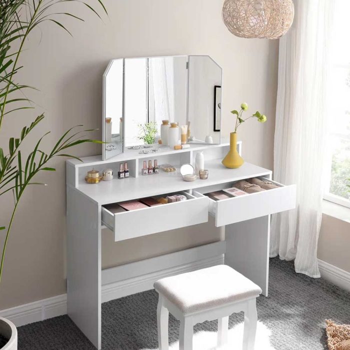 Modern Vanity Makeup Table with Mirror