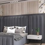 Modern Velvet Upholstered Platform Bed