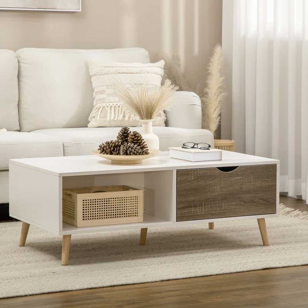 Rectangular Coffee Table With Storage - Fatima Furniture