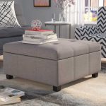 Square Solid Colour Storage Ottoman