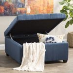 Square Solid Colour Storage Ottoman