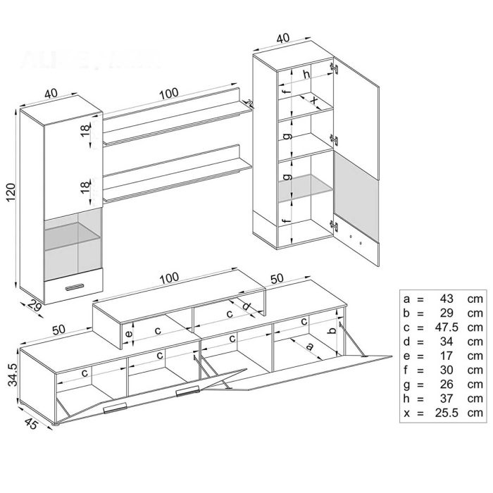 TV Unit dimensions