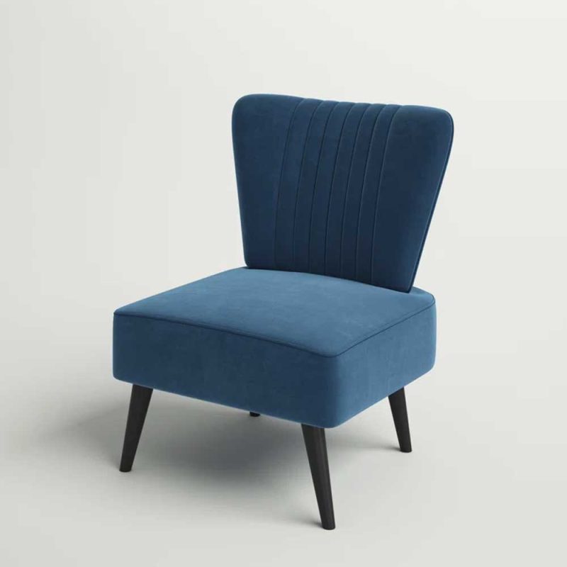 Velvet Upholstered Accent Chair