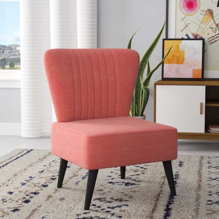 Velvet Upholstered Accent Chair