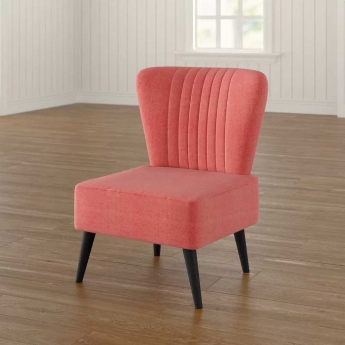 Velvet Upholstered Accent Chair