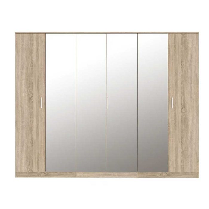 Washam 6 Door Wardrobe With Mirrors