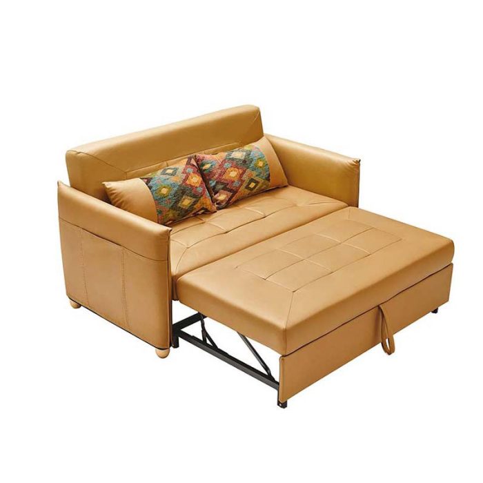 Small Loveseat Sofa Bed with Pull-Out Feature for Living Room