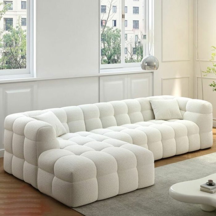 Fatima Furniture Michelin Boucle Upholstered Sofa