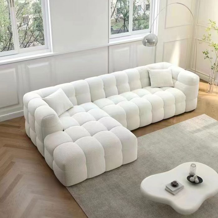 Fatima Furniture Michelin Boucle Upholstered Sofa