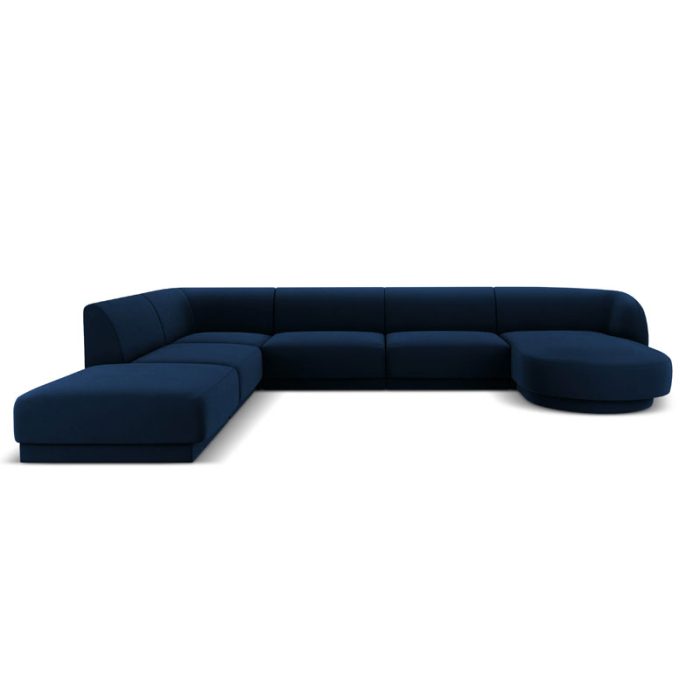 Luxury U-Shaped Velvet Upholstered Sofa