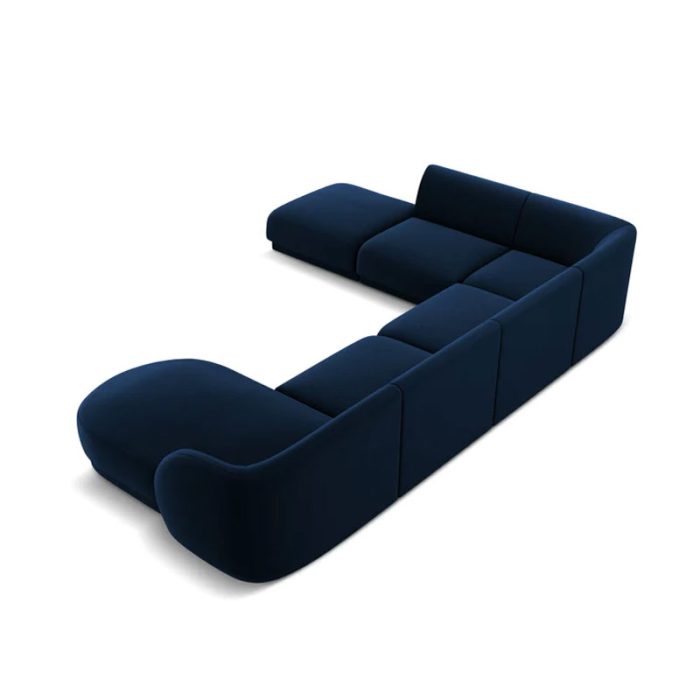 Luxury U-Shaped Velvet Upholstered Sofa